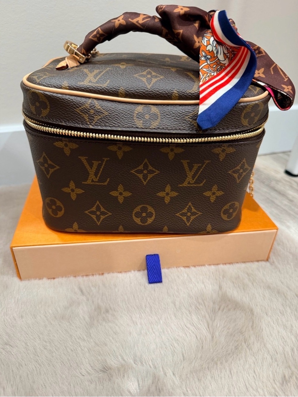 Louis Vuitton Brown Monogram Canvas Toiletry Vanity Bag